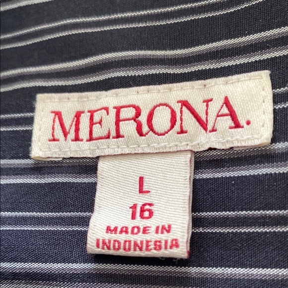 Merona Black Striped Men's Shirt - Picture 2 of 8